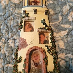 Charming Cream and Brown Lighthouse Picture Frame